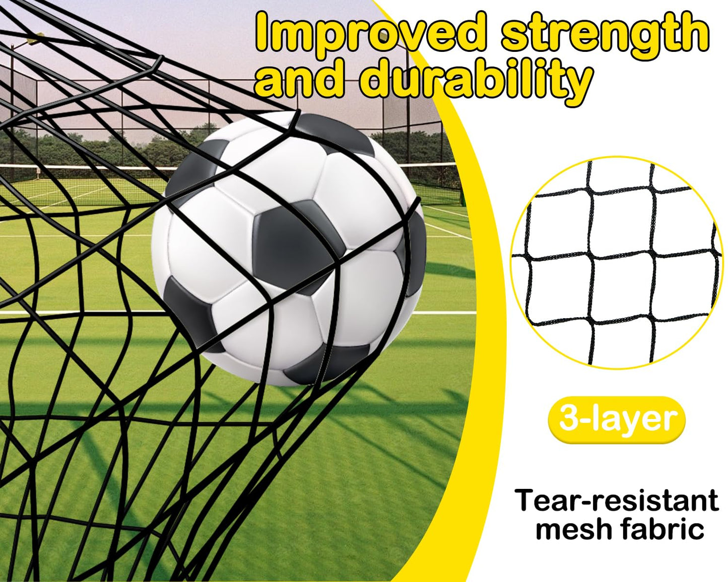 2-in-1 Kids Football Goal Training Net Foldable with Targets - Orange