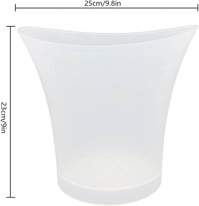 PeSandy 5 L LED Ice Bucket – Colour‑Changing LED, Leak‑Proof, Food‑Grade PP