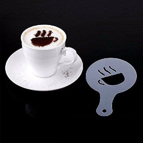Anup Torda 16‑Piece Coffee Stencil Set for Latte Art, Cappuccino & Hot Chocolate