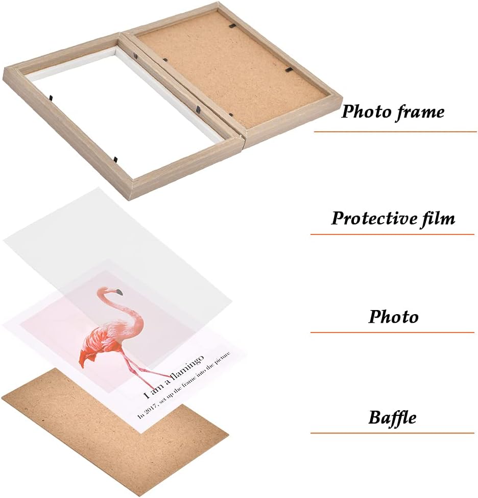 FOROREH 7" Double & 6" Triple Hinged Photo Frame Set – Desktop & Wall Display