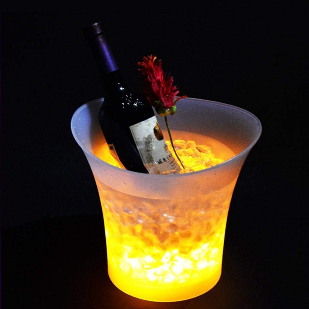 PeSandy 5 L LED Ice Bucket – Colour‑Changing LED, Leak‑Proof, Food‑Grade PP
