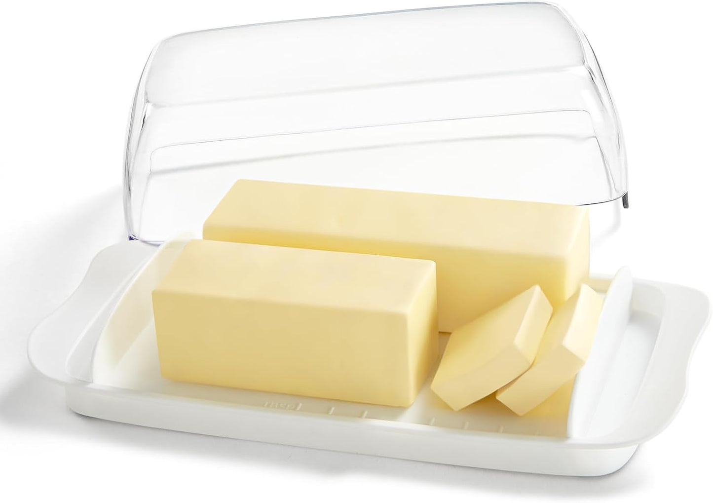 Lifewit Butter Dish with Lid for Countertop, Extra Large Plastic Butter Holder Container