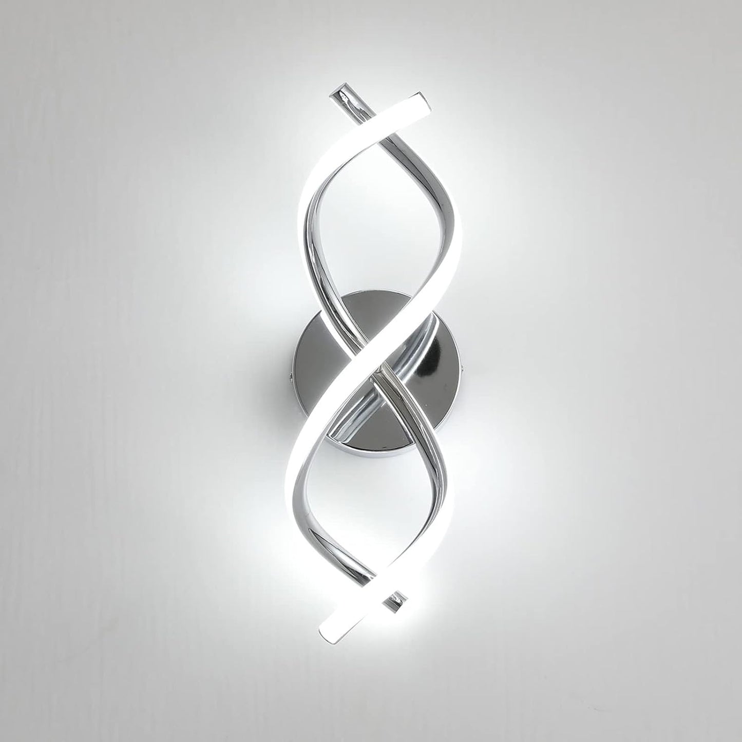 EIDISUNY 24W LED Spiral Wall Lamp – Modern Cool White Designer Wall Light