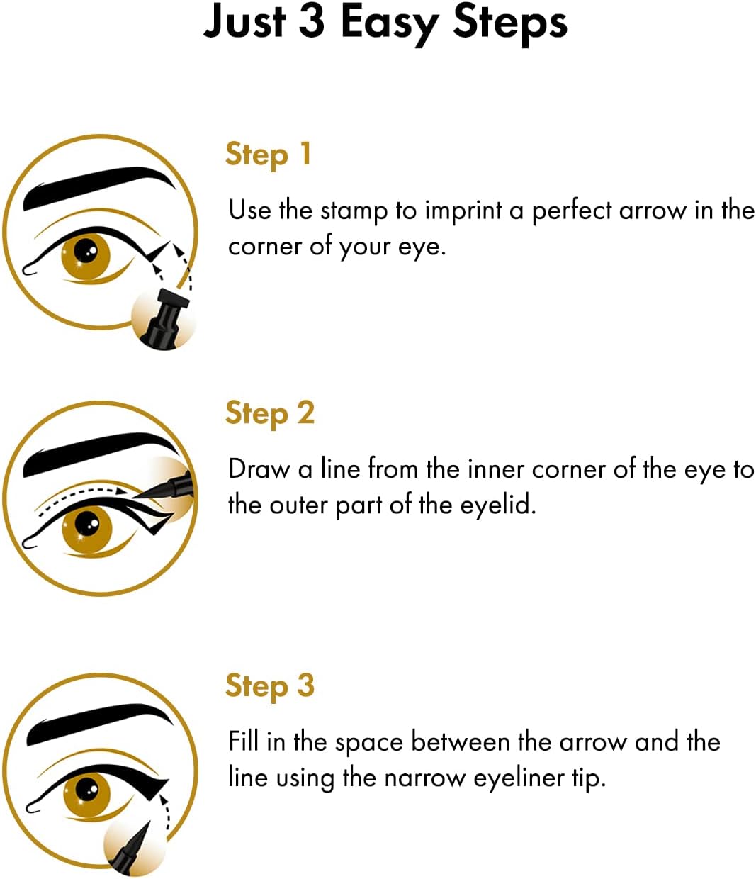 Toplash 2‑in‑1 Waterproof Liquid Eyeliner with Wing Stamp