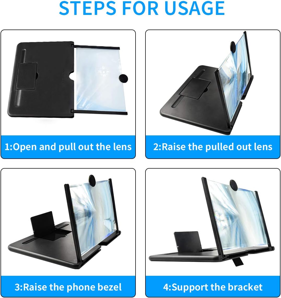 10 inch Phone Screen Magnifier, HD Mobile Phone Screen Amplifier