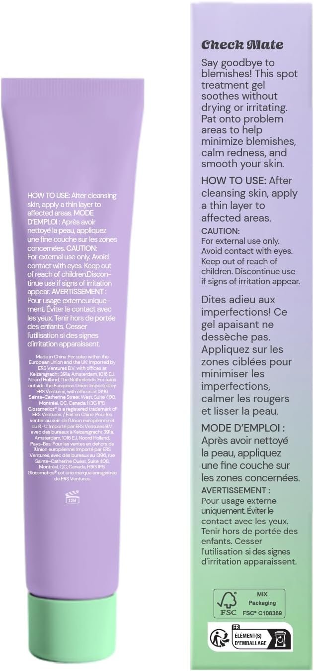 Glossmetics Check Mate Spot Clearing Gel 10 ml – Tea Tree, Tangerine & Centella