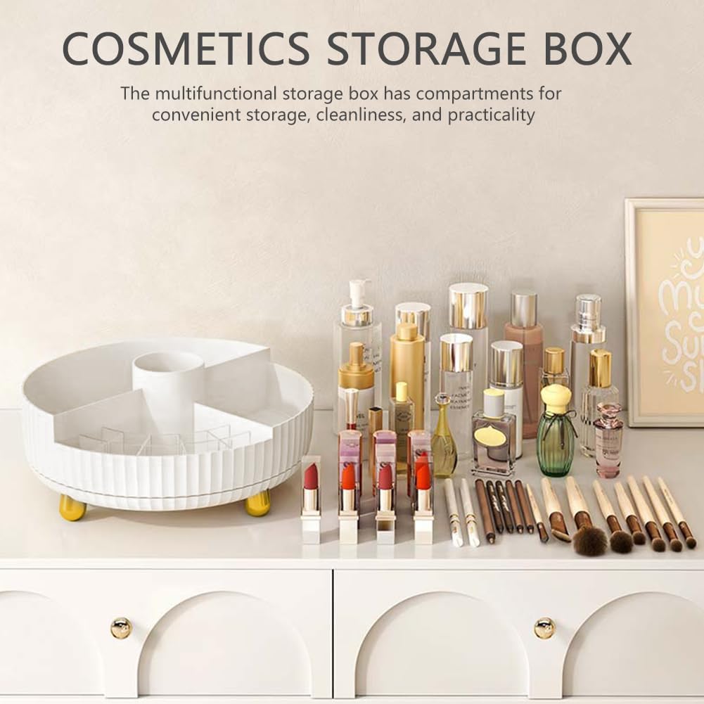 Azazaza 360° Rotating Makeup Organiser 28x10.5cm Stylish Durable Cosmetic Storage