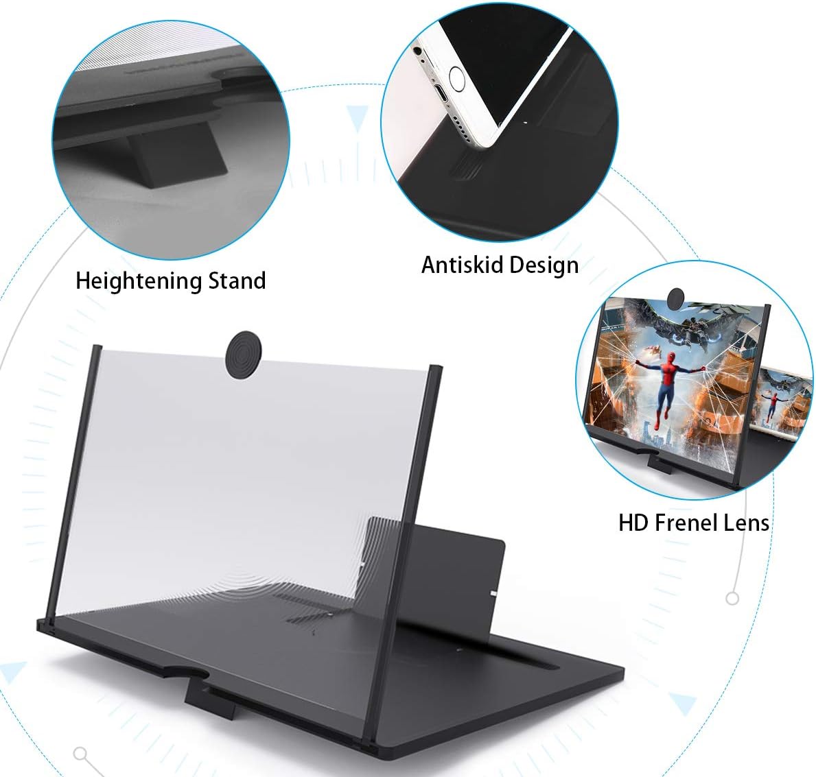 10 inch Phone Screen Magnifier, HD Mobile Phone Screen Amplifier