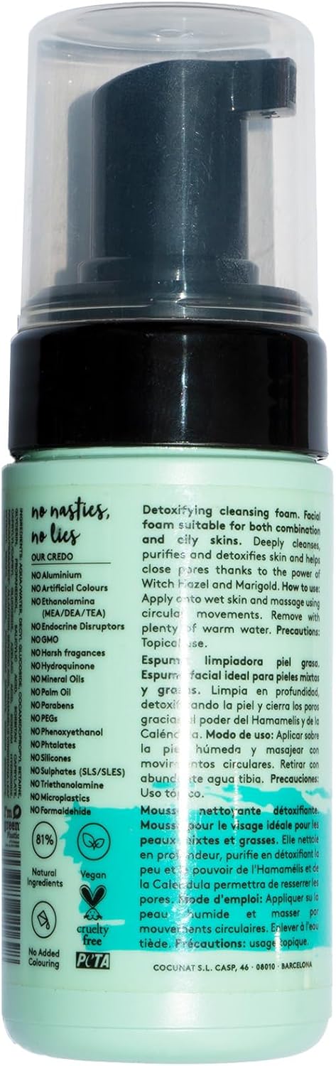 COCUNAT Detox Cleansing Foam 125 ml – Purifying Sulfate‑Free Cleanser for Oily Skin