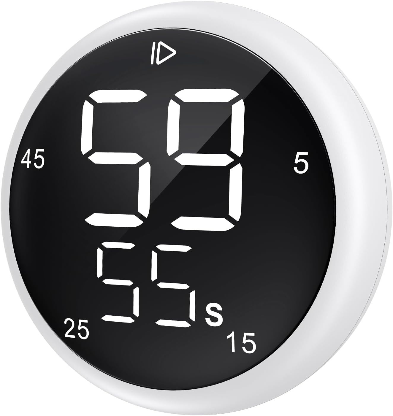 Smart Magnetic Kitchen Timer – 5/15/25/45 Min Presets, LED Display, Volume Control