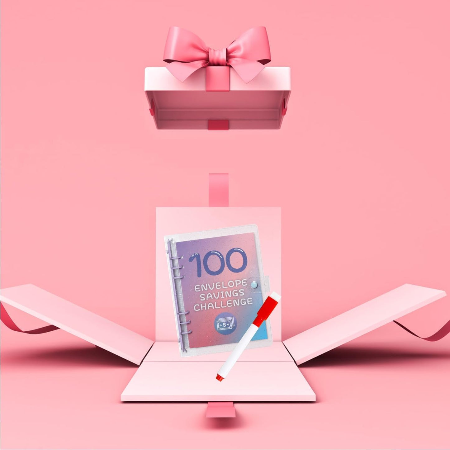 100 Envelopes Money Saving Challenge Binder 2025 • Cash Envelope Budget System