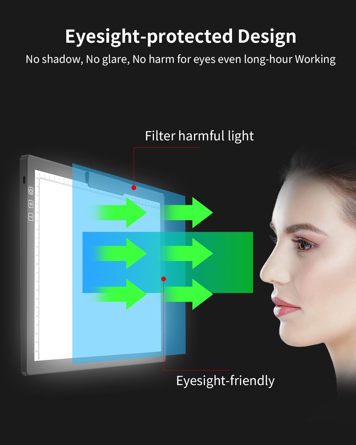 KEIWRLIGHT A4 Rechargeable LED Light Board / Tracing Pad – 6 Brightness Levels