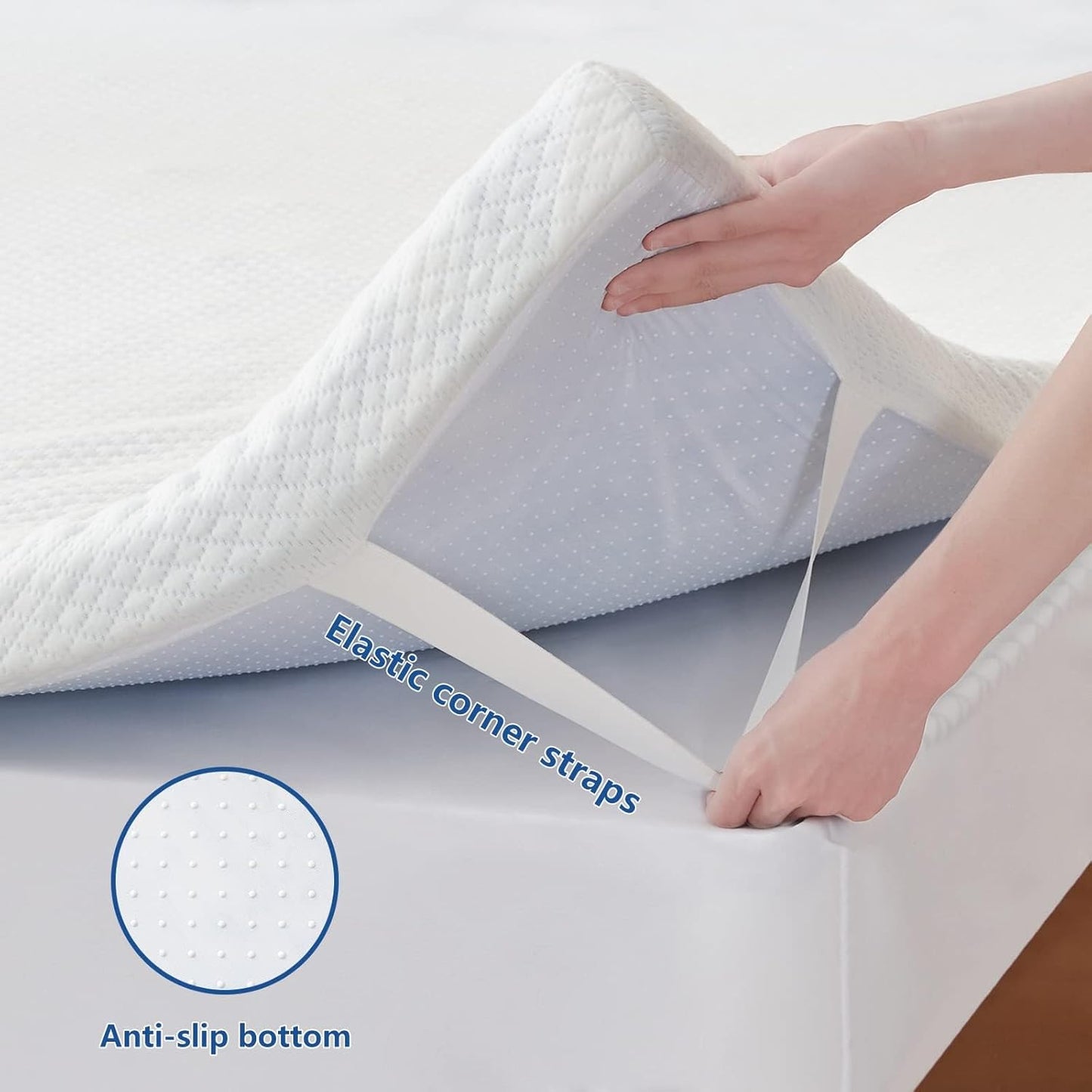 RUIKASI Memory Foam Mattress Topper Double 7cm Egg Crate Orthopedic Support