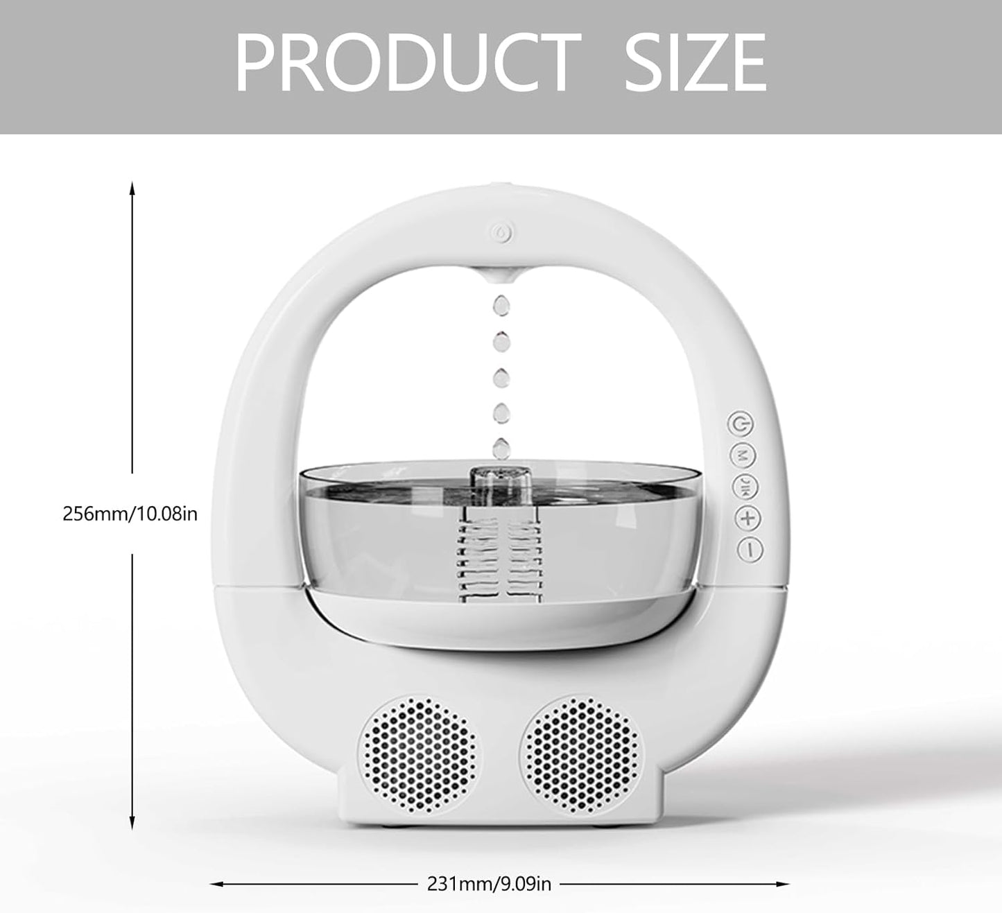 Anti-Gravity Humidifier with Night Light & Fish Tank – 5-in-1 Quiet Bedroom Decor