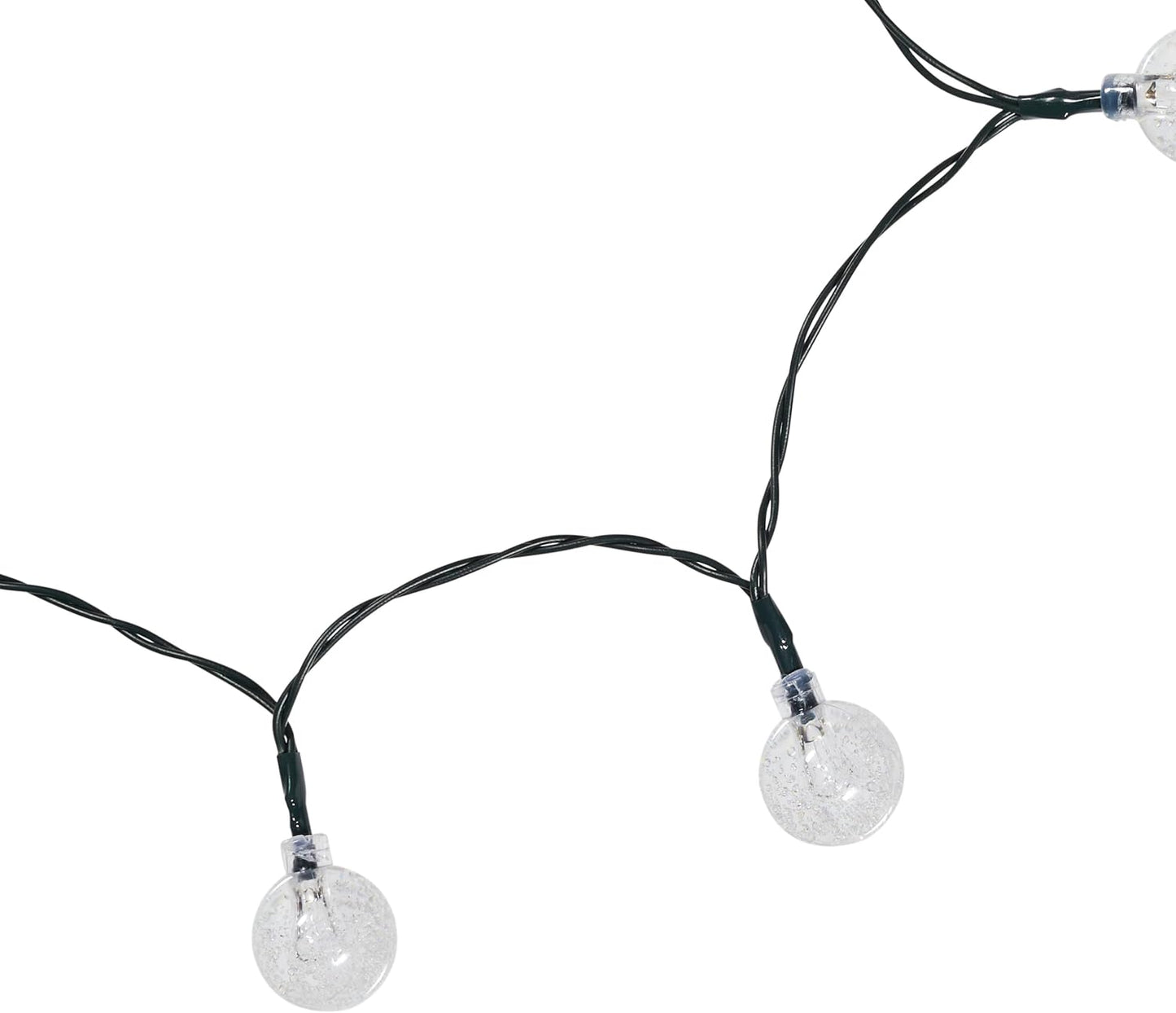 Lights4fun 40 Warm White Bubble Solar Fairy Lights