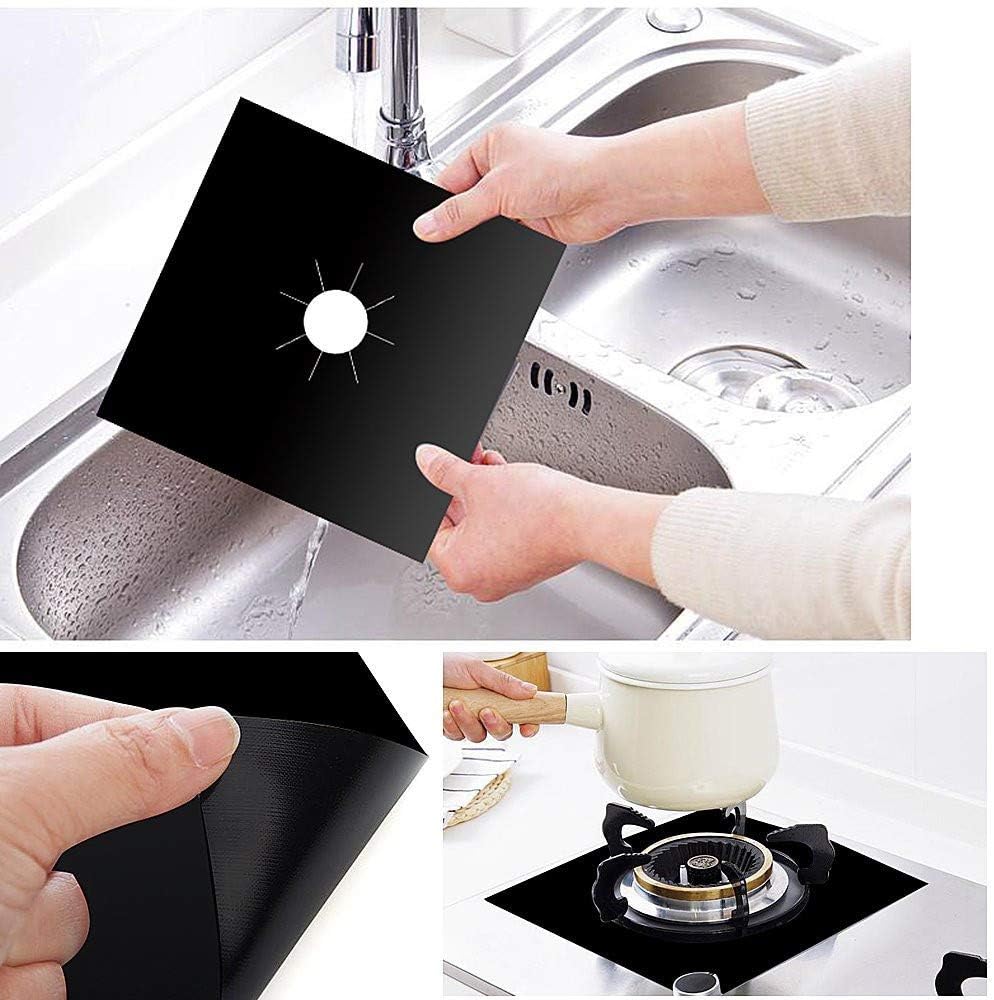 Gas Hob Protector Liners 8 Pack Reusable Stove Mats Non Stick