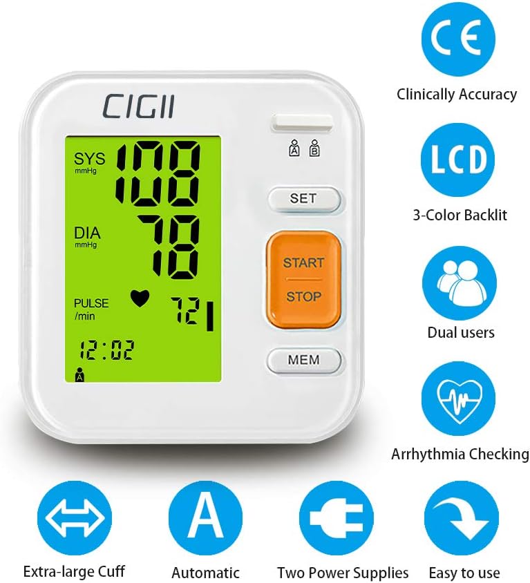Wellue B02 Upper Arm Digital Blood Pressure Monitor – Dual User