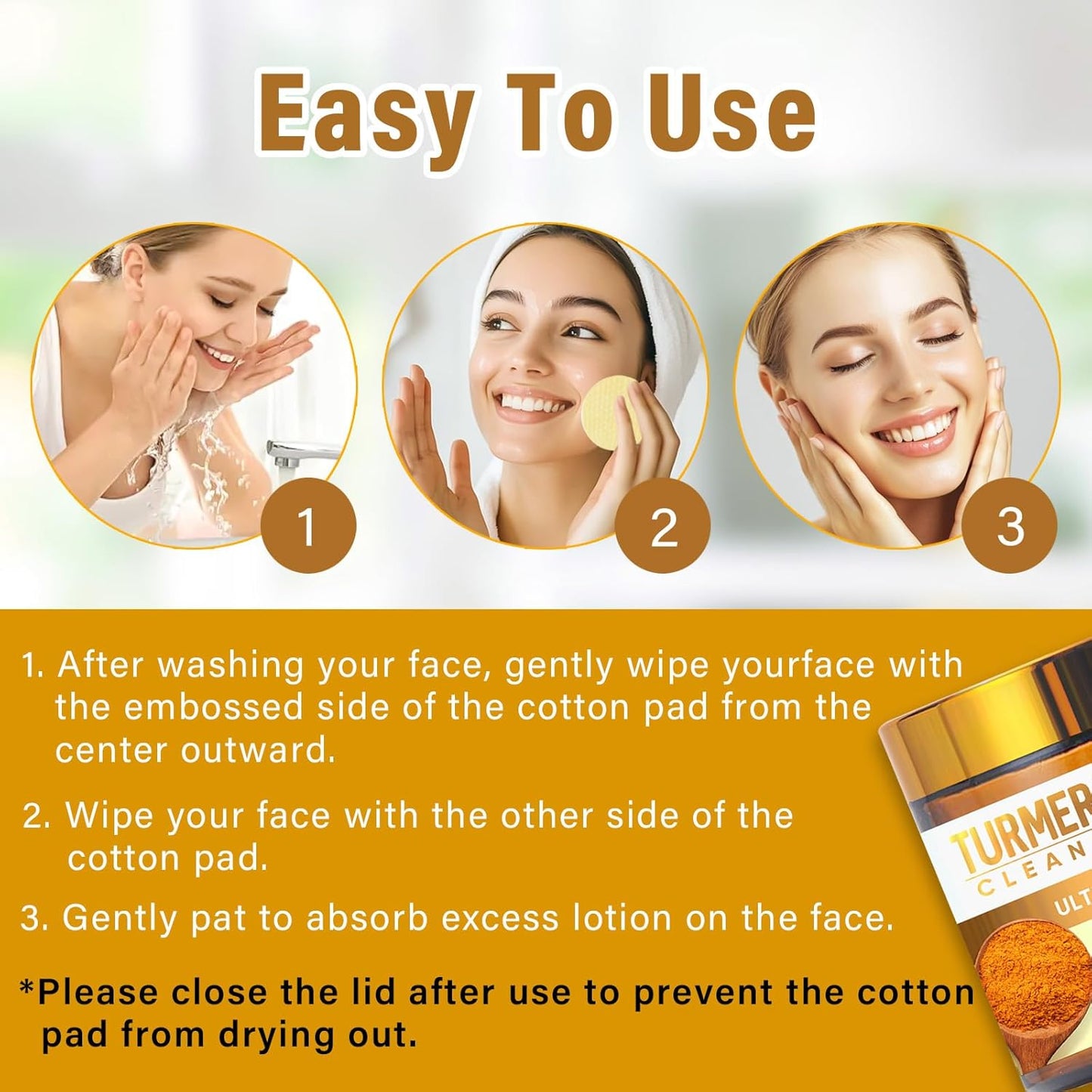 Turmeric Kojic Acid Pads – Brightening Daily Exfoliating Skincare for Radiant Skin