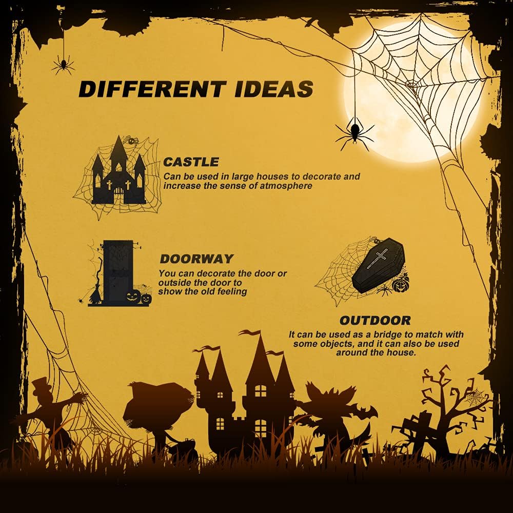 Stretchy Spider Web Halloween Decoration 800 sq ft | Realistic Cobweb Décor