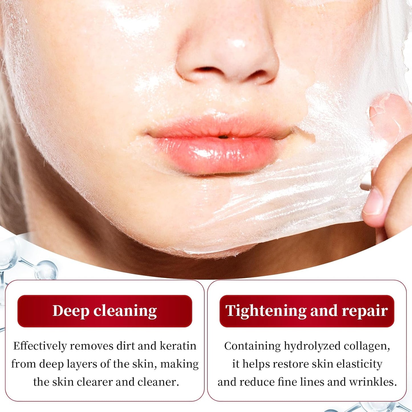 LuGirlre Collagen Peel‑Off Face Mask 2‑Pack – Hydrating & Firming “Glass Skin”