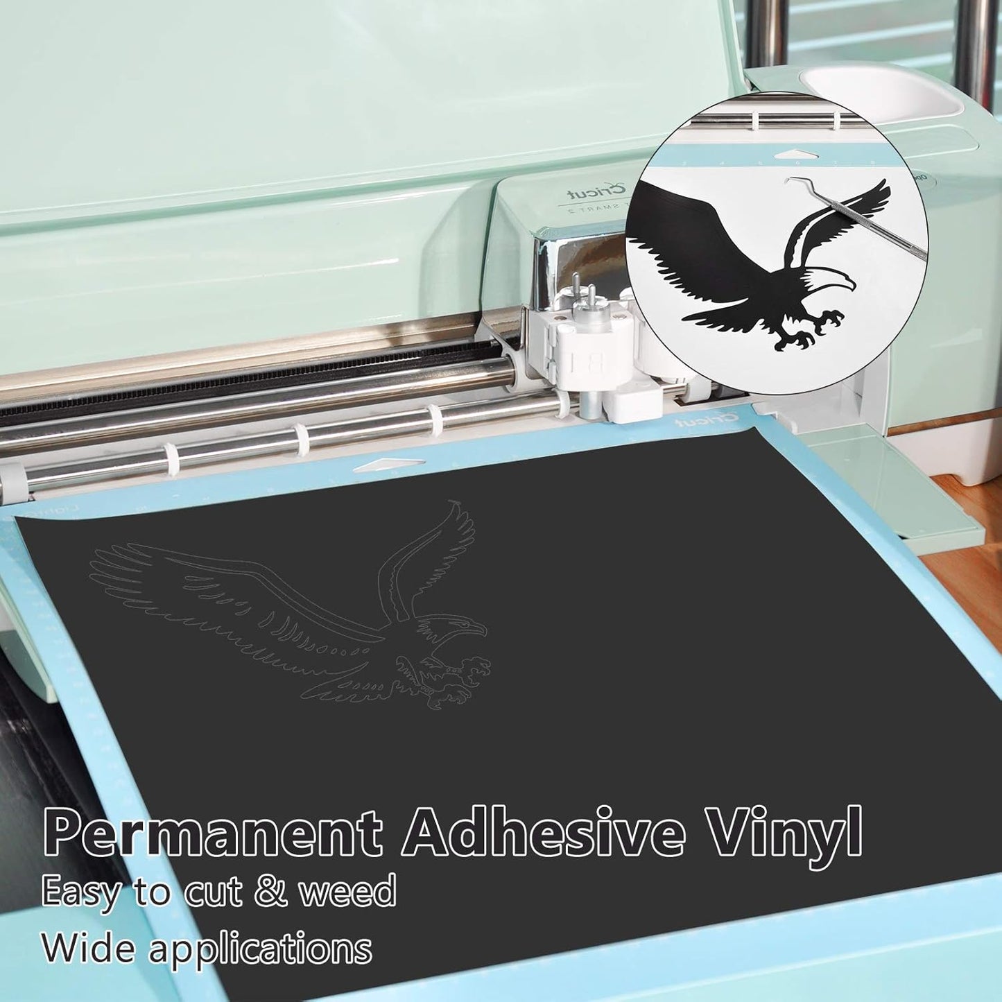 Prime 11 Ft Matte Black Permanent Vinyl Roll – Waterproof Cricut Silhouette Cut