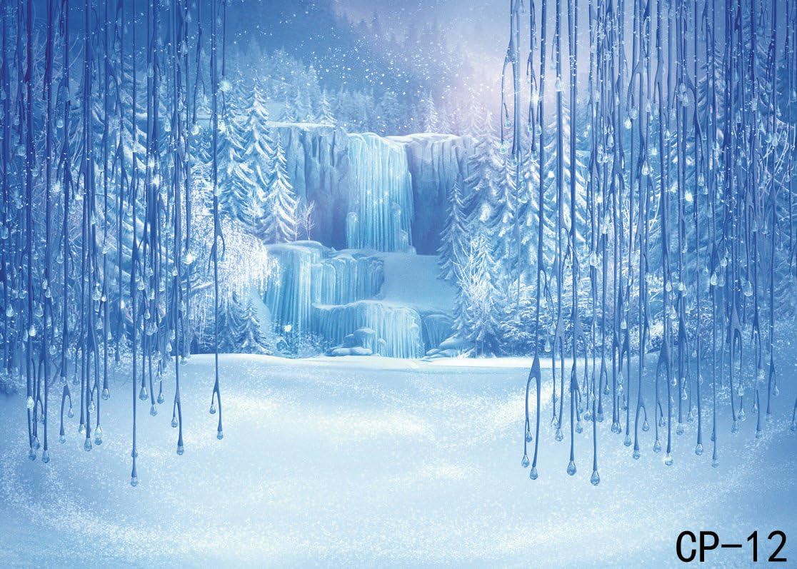 8×6ft Winter Wonderland Snow & Ice Backdrop ‑ Photography Studio / Christmas Scene