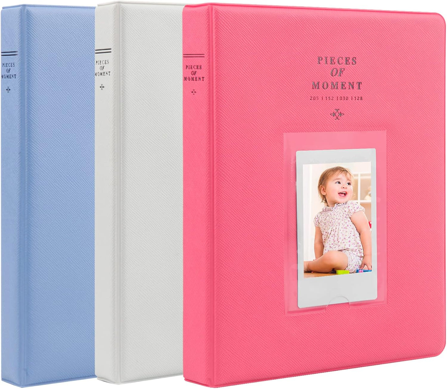 3‑Piece 128‑Pocket Instax / Polaroid Mini Photo Album Set + Camera Case Gift