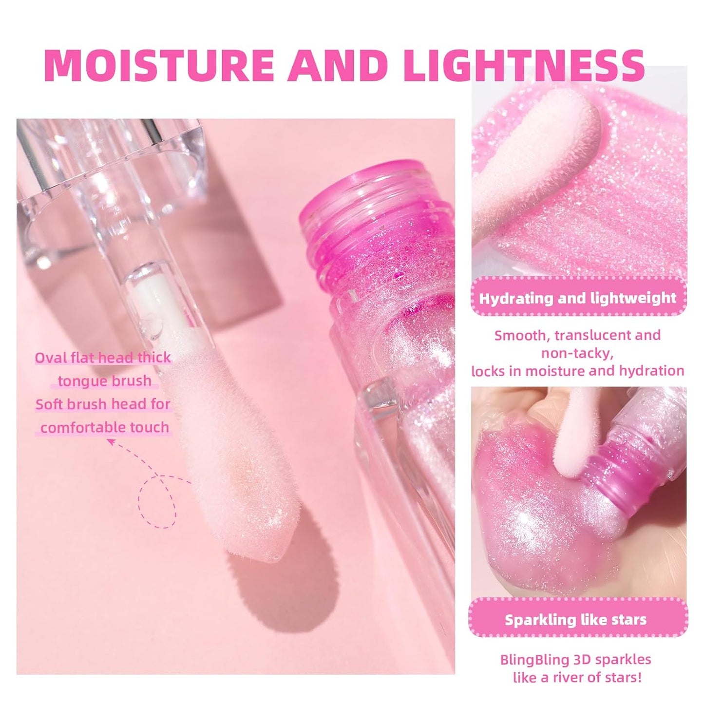 LANGMANNI 2‑Pc Hydrating Lip Glow Oil – Colour Changing, Non‑Sticky, Gloss Shine