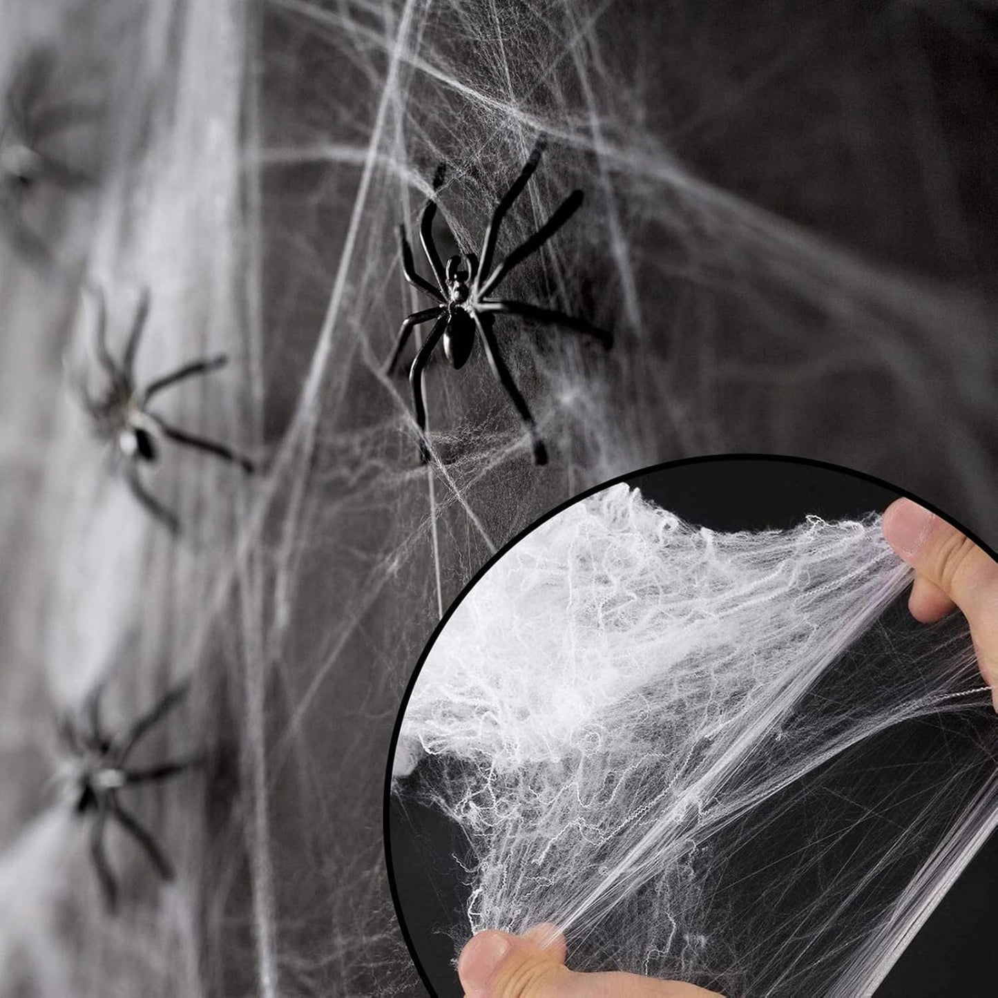 Stretchy Spider Web Halloween Decoration 800 sq ft | Realistic Cobweb Décor