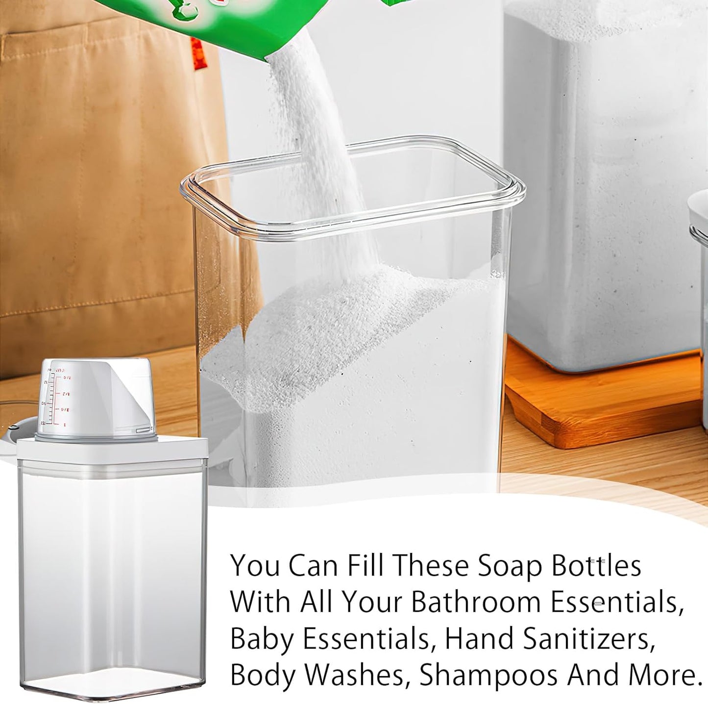 HENGBIRD 1.5 L Washing Powder Dispenser – Airtight, Easy‑Pour, Multi‑Use Storage