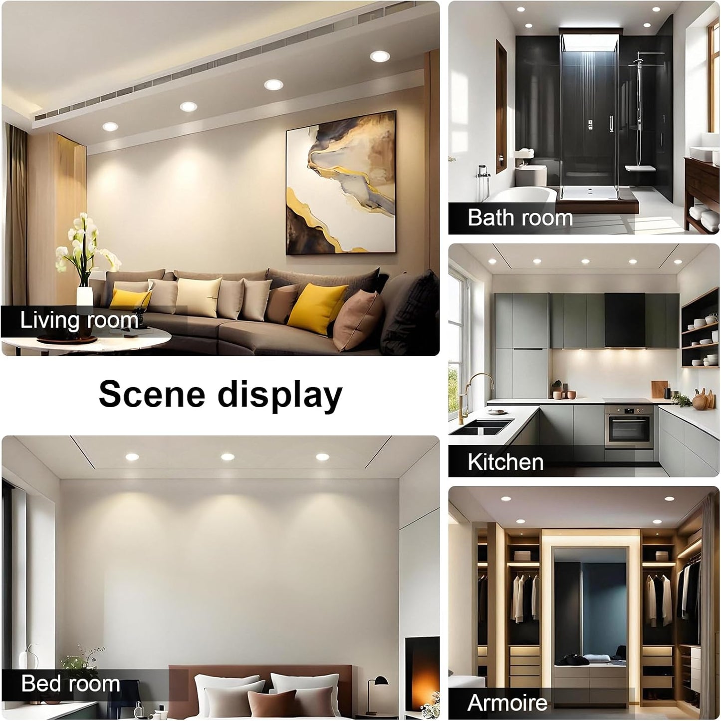 Sweier 5× 3000 K LED Ultra Slim Recessed Downlights 5W 480lm – Pack for Home