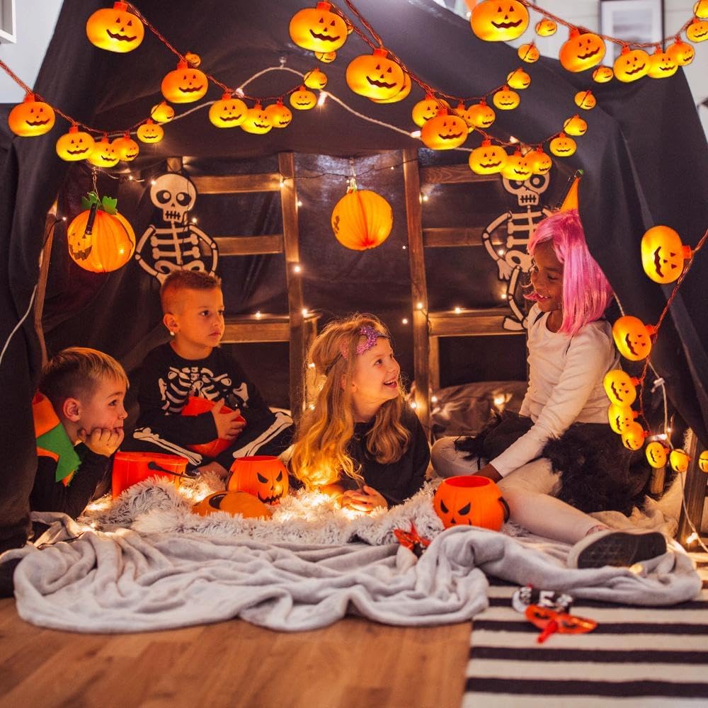 PAWARSO Halloween Pumpkin String Lights 3m 20 LED Waterproof