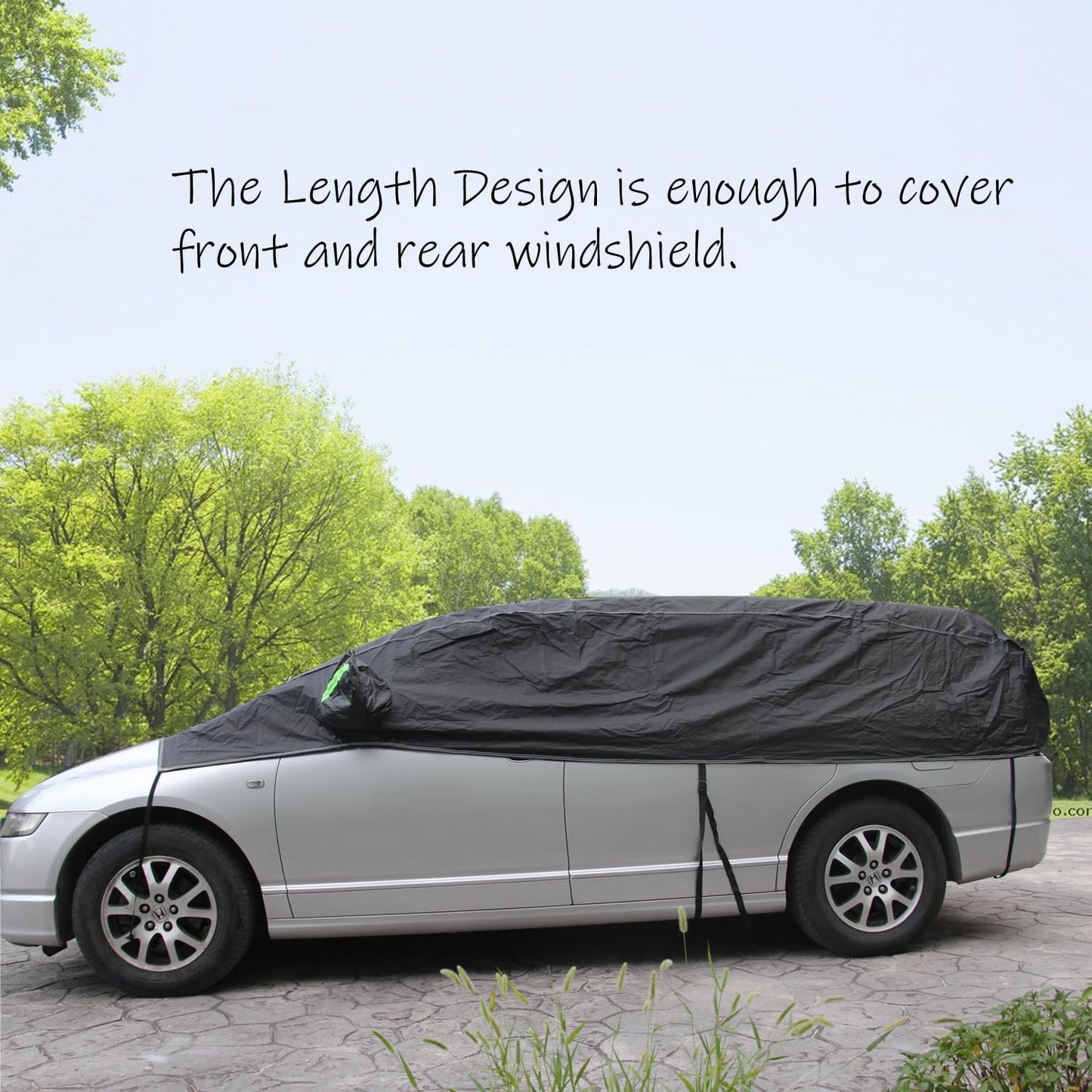 BEXITA Half Car Cover Waterproof for Windscreen & Rear – Snow, Frost & Rain Shield