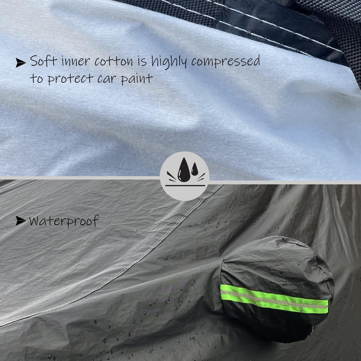 BEXITA Half Car Cover Waterproof for Windscreen & Rear – Snow, Frost & Rain Shield