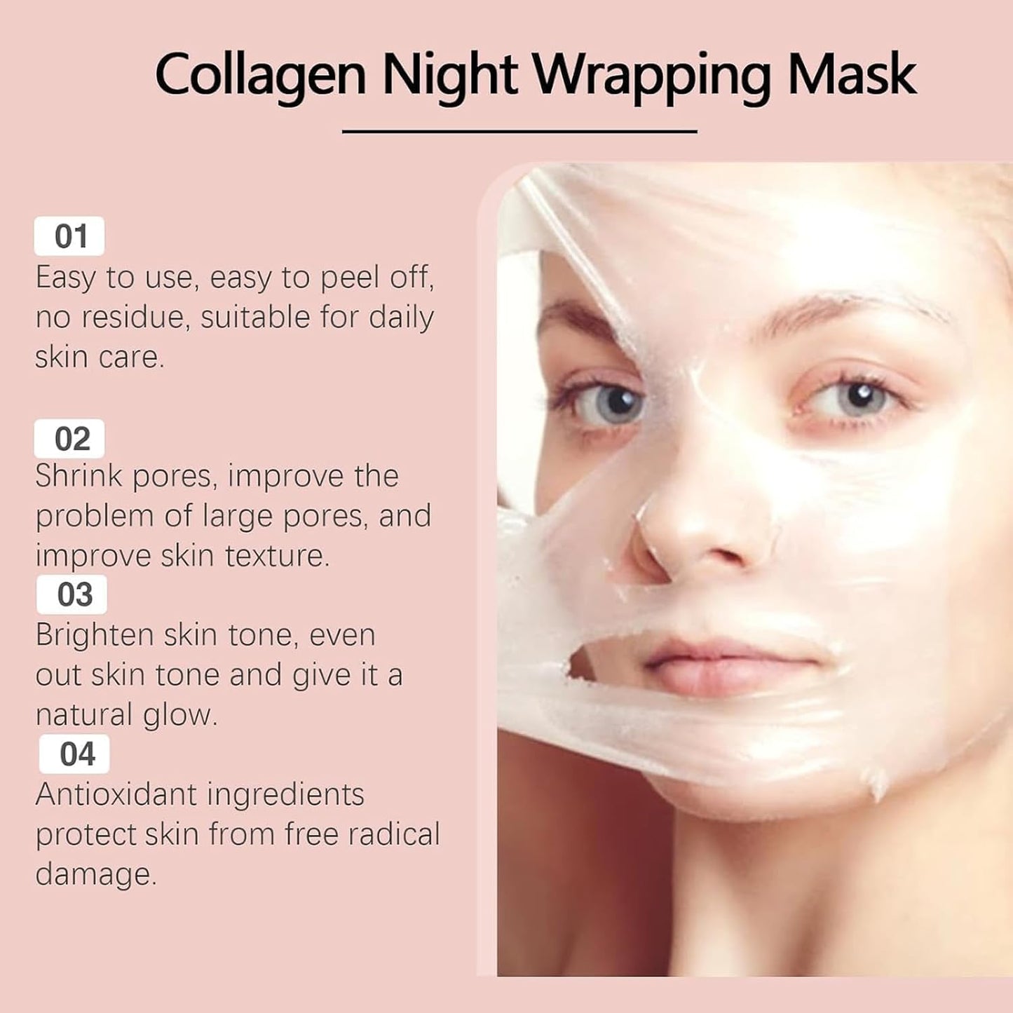 Collagen Overnight Wrapping Peel-Off Facial Mask – Deep Hydration & Radiance
