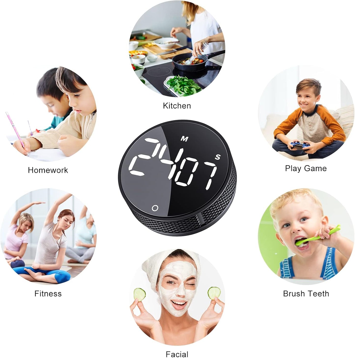AVINIA Large LED Magnetic Countdown & Count‑Up Timer