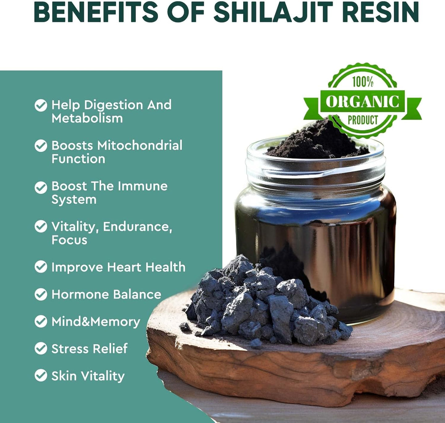 Pure Himalayan Shilajit Resin – 85+ Trace Minerals & Fulvic Acid, Organic – UK