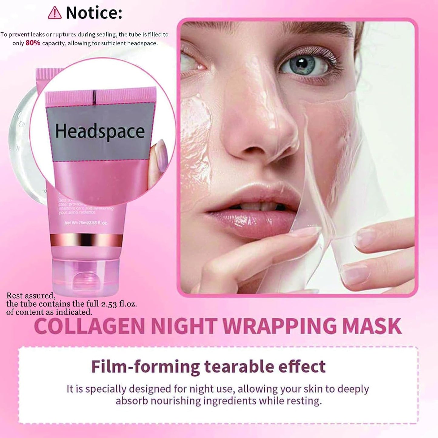 Collagen Overnight Wrapping Peel-Off Facial Mask – Deep Hydration & Radiance