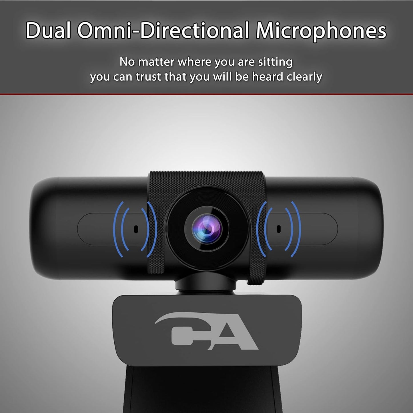 Cyber Acoustics 5MP Super HD Webcam WC‑3000 Autofocus, Privacy Shutter, Zoom Cert.