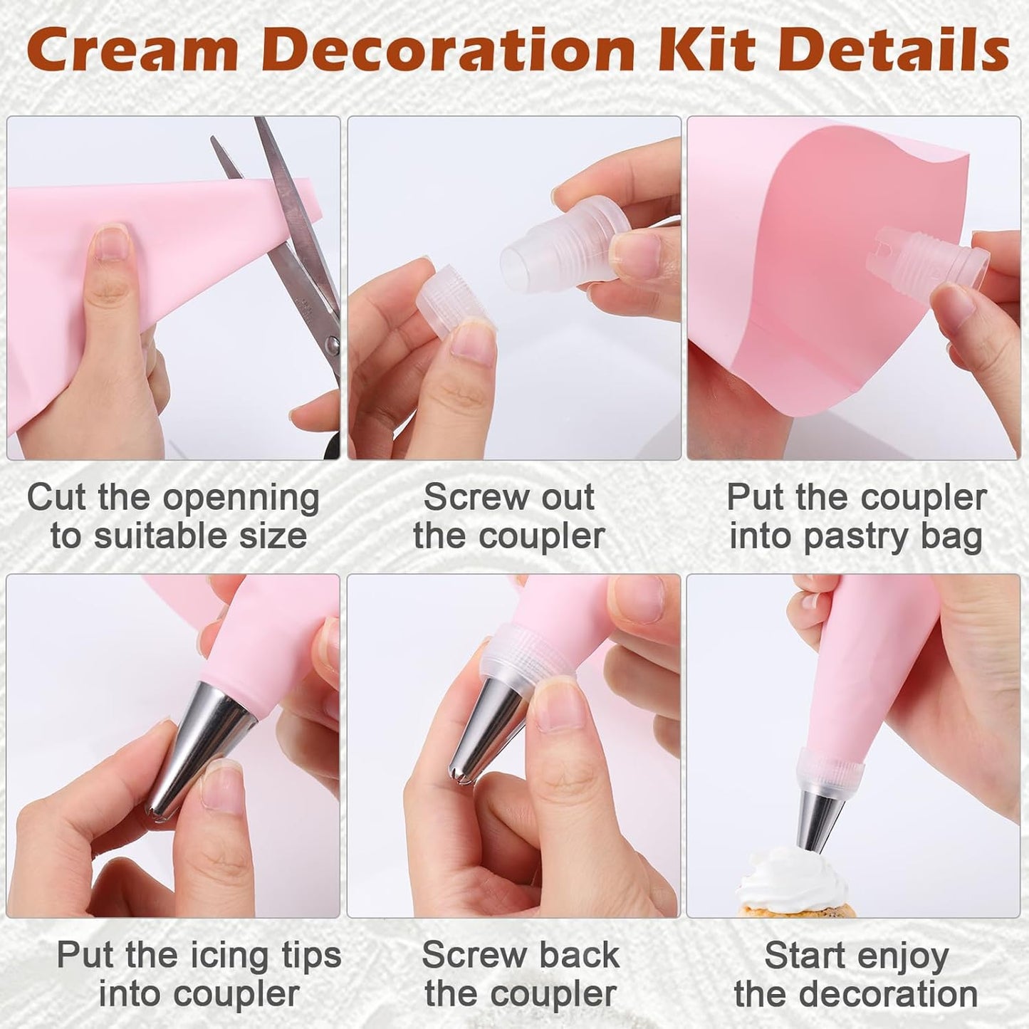 Kssvzz Adjustable Stainless Steel Cake Ring Kit with Nozzles & Decorating Tools