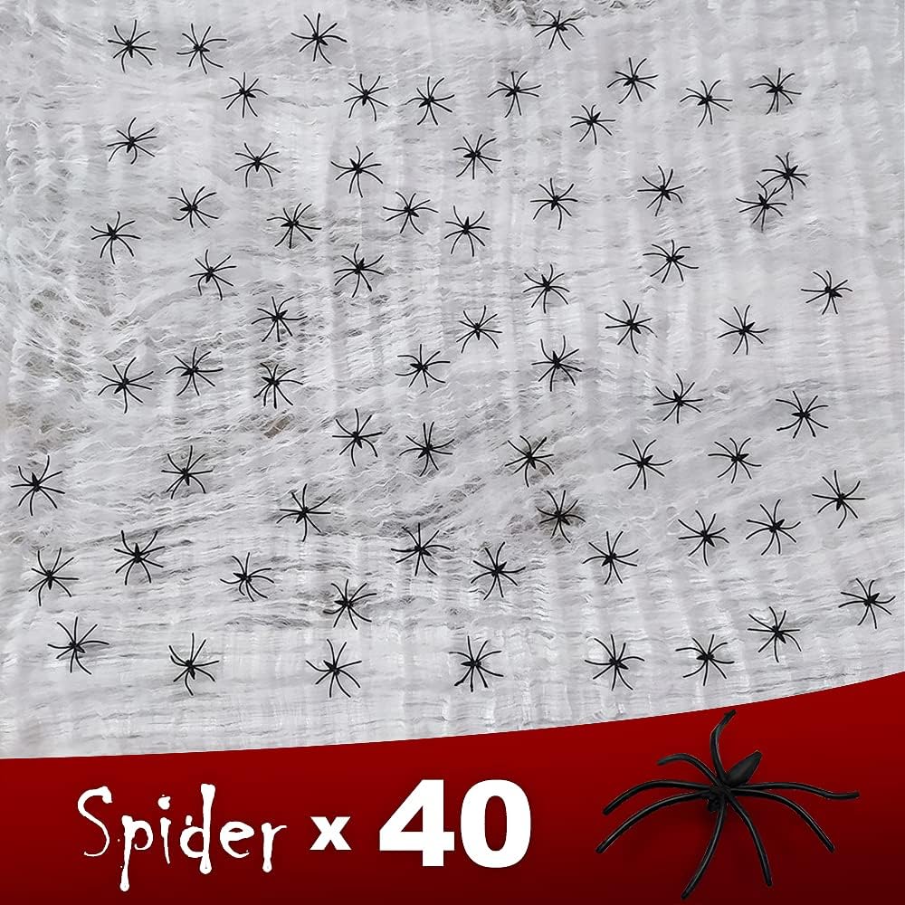 Stretchy Spider Web Halloween Decoration 800 sq ft | Realistic Cobweb Décor