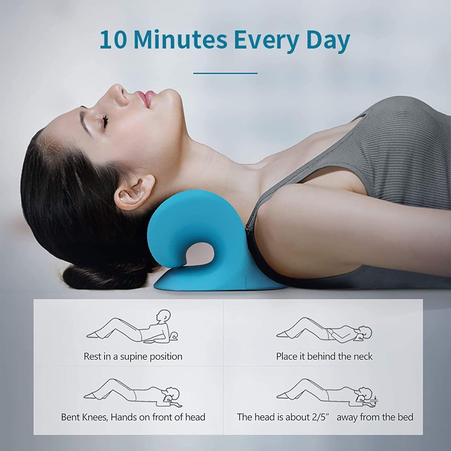 RESTCLOUD Neck & Shoulder Relaxer Cervical Traction Device – Pain Relief Pillow