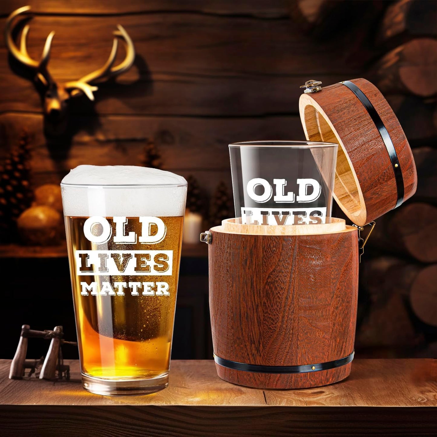 Old Lives Matter Beer Glass 450 ml – Funny Retirement & Birthday Pint Glass Gift