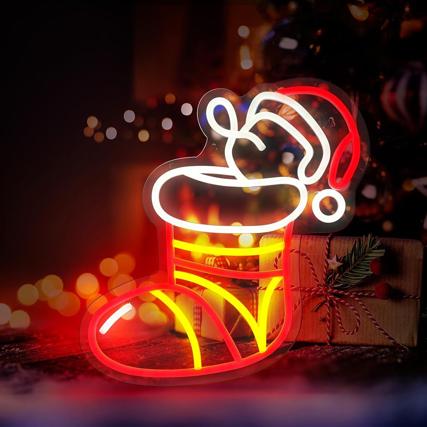 WingFly USB Christmas LED Neon Sign – Festive Indoor Wall Décor, USB Powered