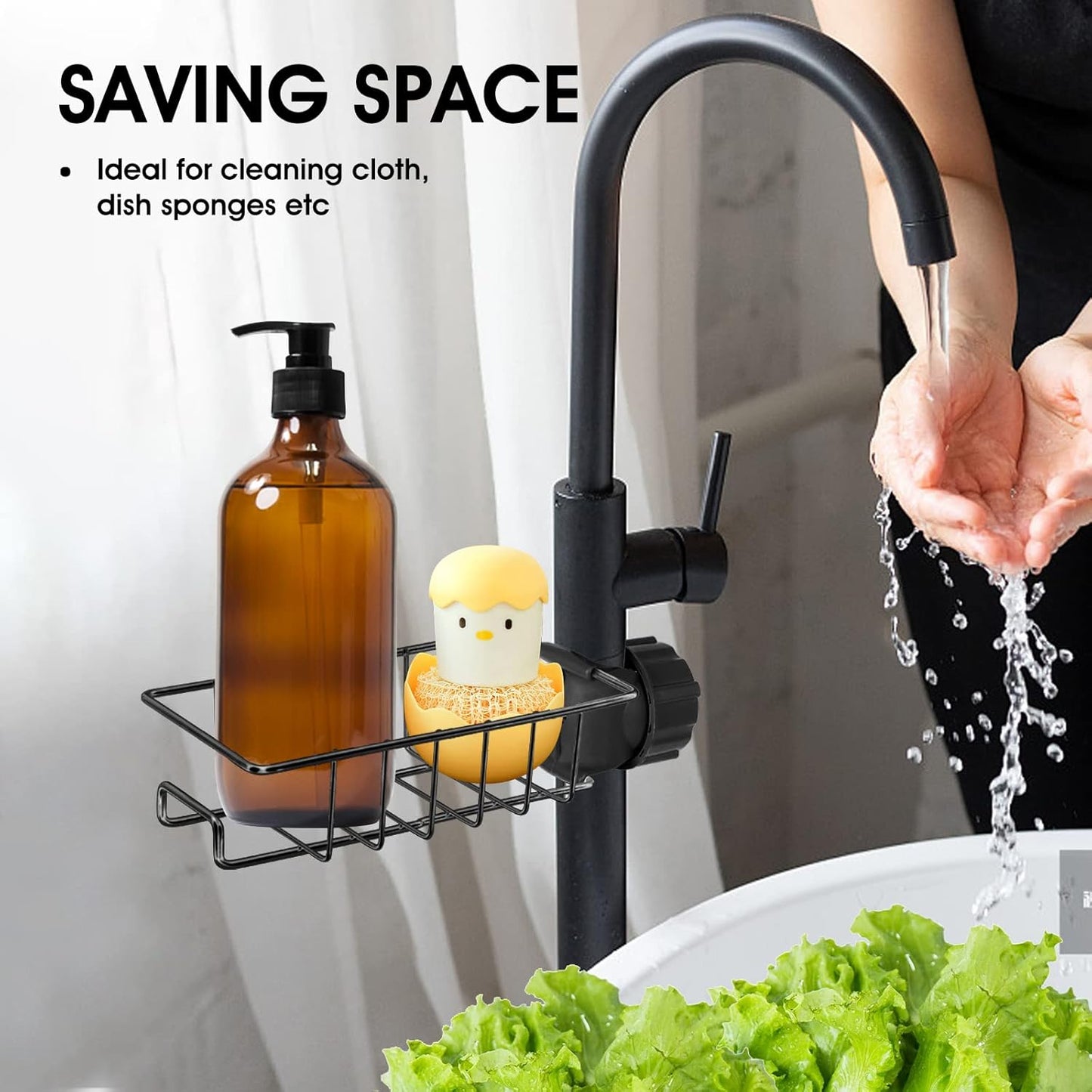 Poprkdre No‑Drill Stainless Steel Shower Shelf Set – Black, 3‑Piece, Rust‑Proof
