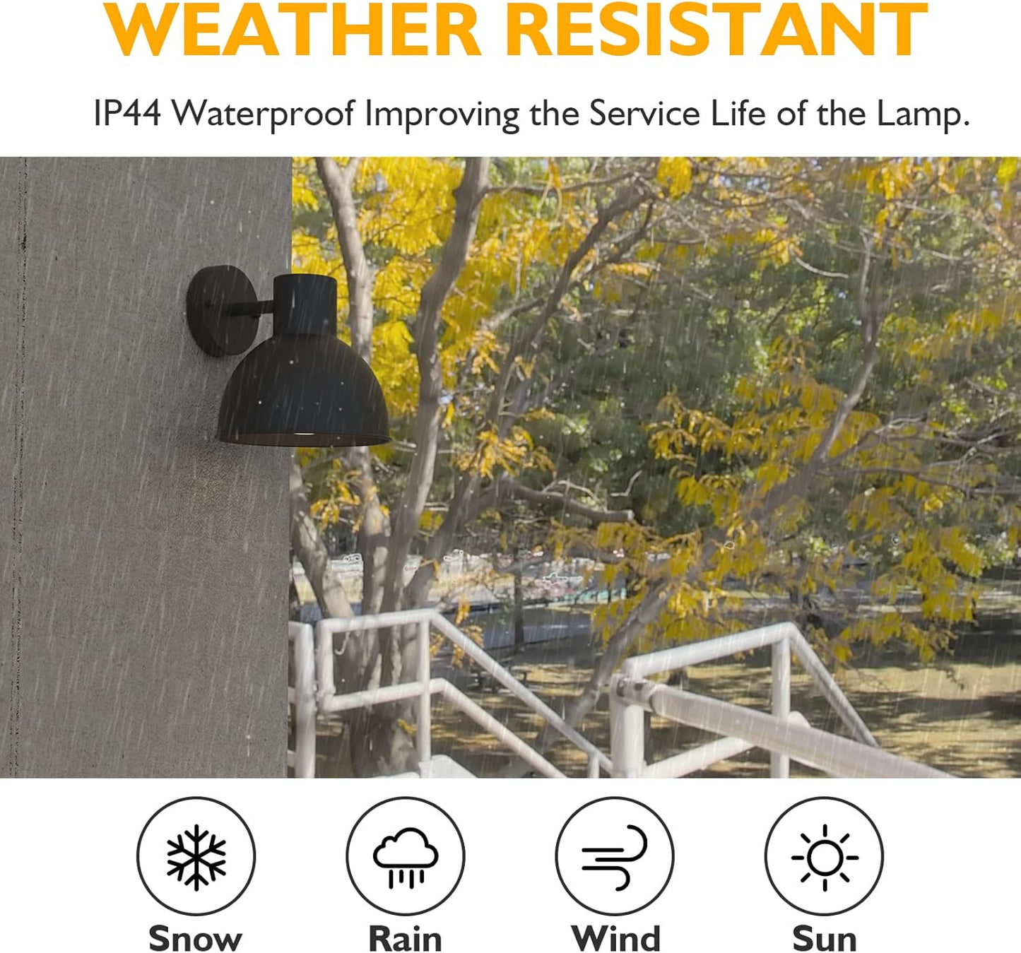 Kerry Anthracite Horn Shape Outdoor Wall Light IP44 Waterproof E27 External Lamp