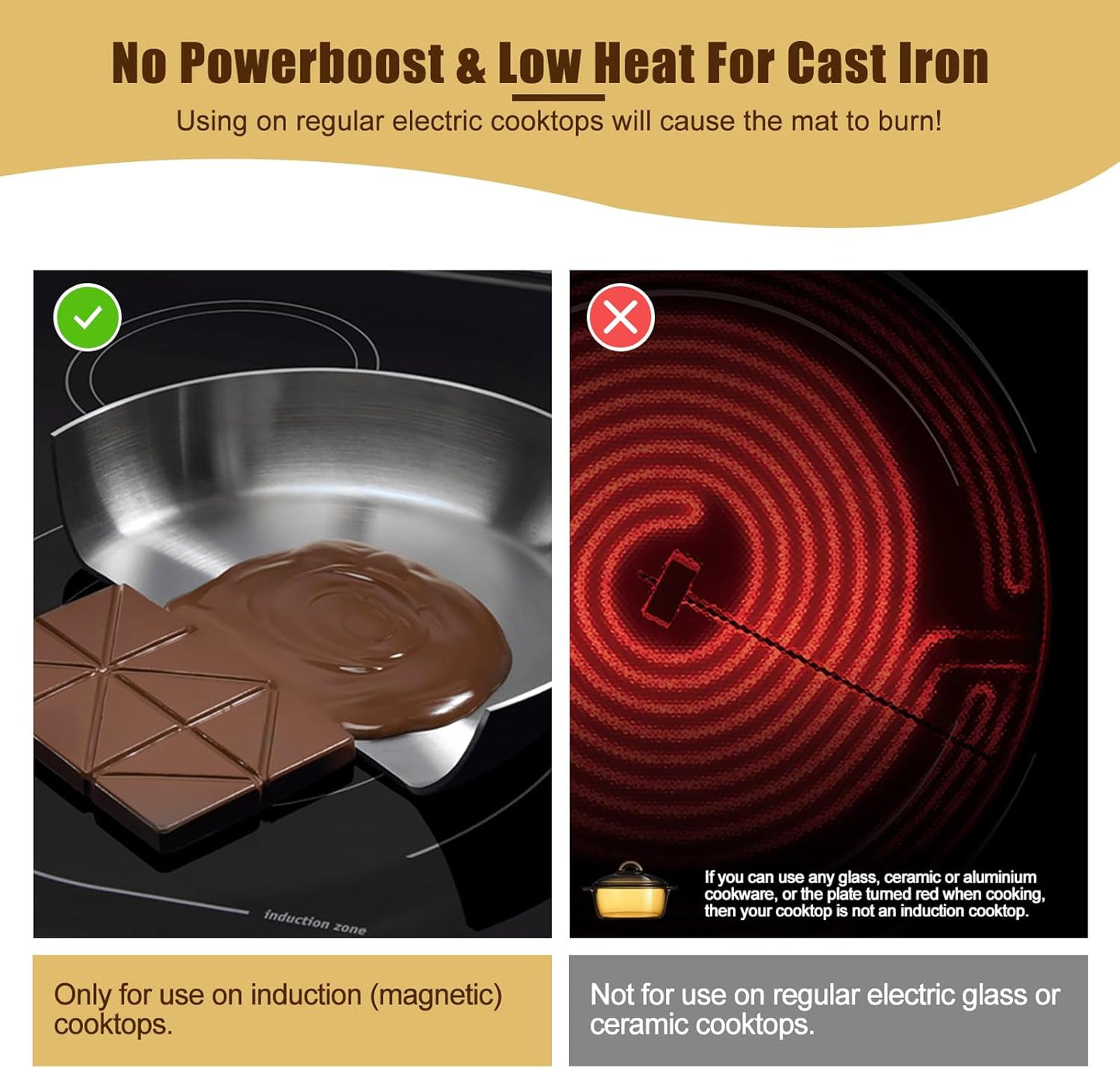 KitchenRaku Magnetic Induction Hob Protector Mat 61×53 cm – Silicone Cover