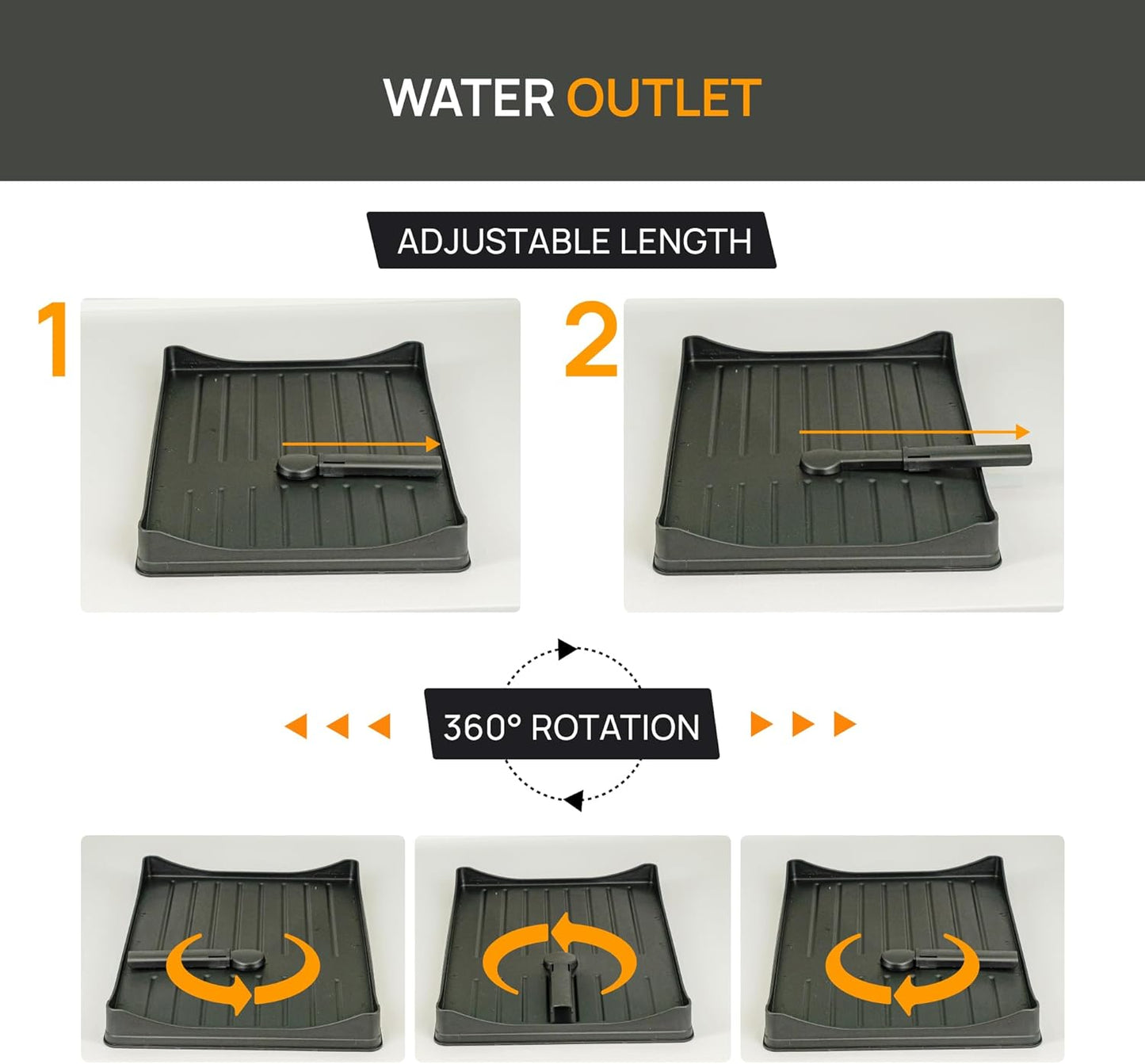 WOWZILLA 2-Tier Black Stainless Steel Dish Drainer – Space-Saving & Rust-Proof