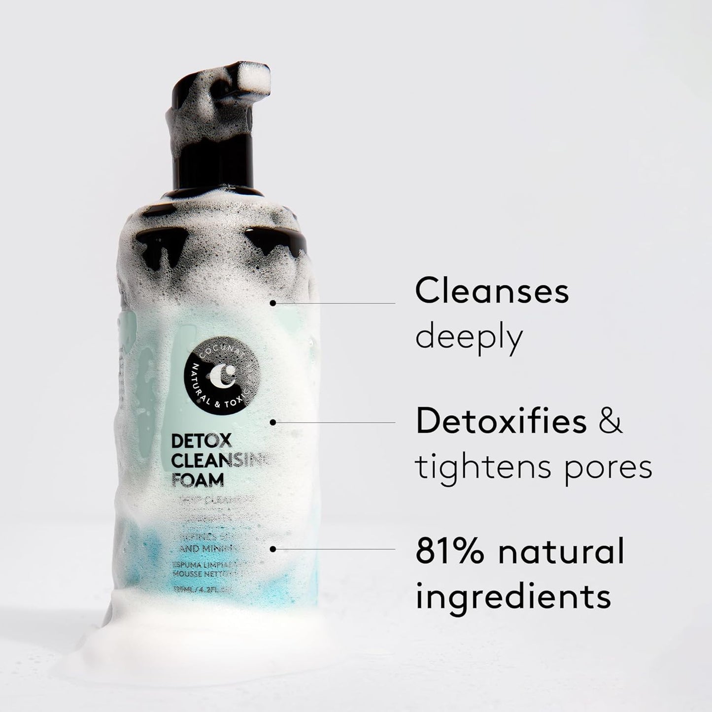 COCUNAT Detox Cleansing Foam 125 ml – Purifying Sulfate‑Free Cleanser for Oily Skin