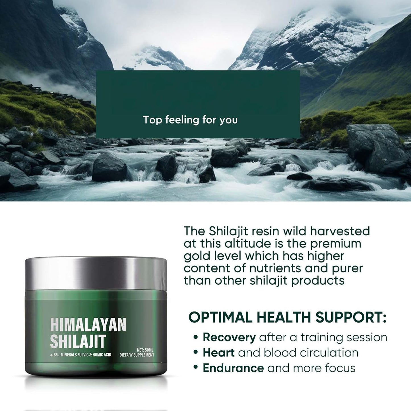 Pure Himalayan Shilajit Resin – 85+ Trace Minerals & Fulvic Acid, Organic – UK